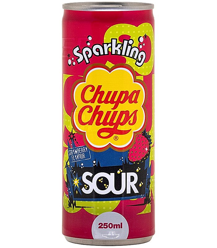 Чупа Чупс Кислая Клубника/Chupa Chups Strawberry flavour 0,25л.*24