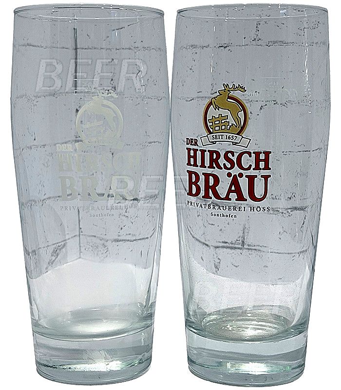 Стакан Хиршброй/Hirschbrau белый 0,5л.*6