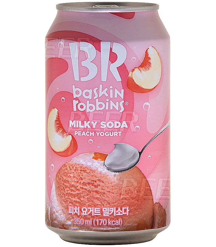Баскин Роббинск Милки Сода Пич йогурт/Baskin Robbins Peach Yogurt 0,35л.*24