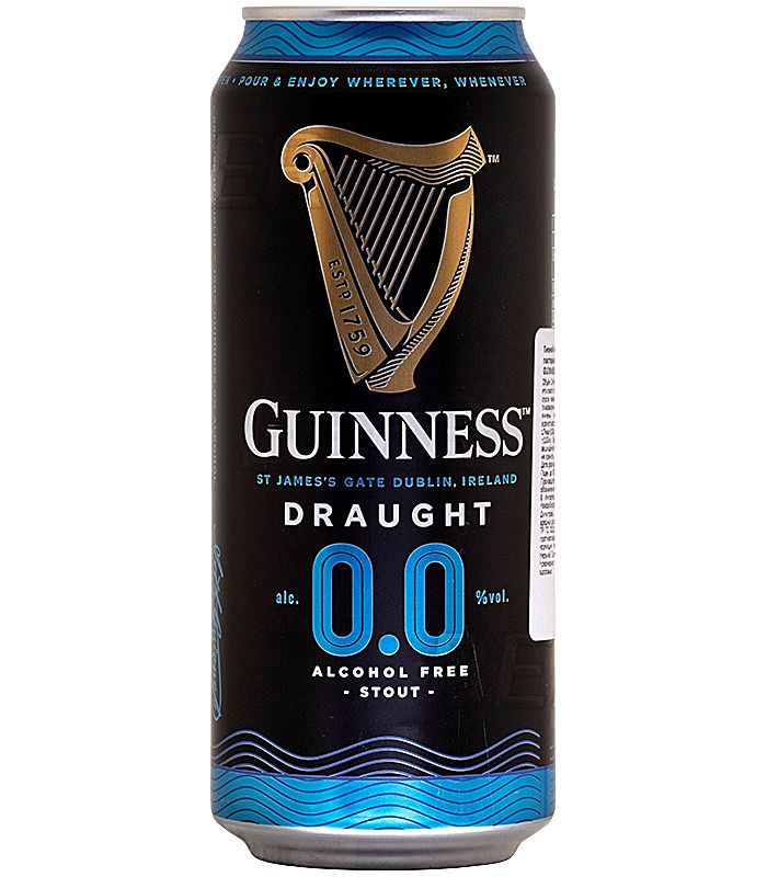 Гиннесс Драфт Б/А/Guinness Draught  alcohol free 0,44л.*24