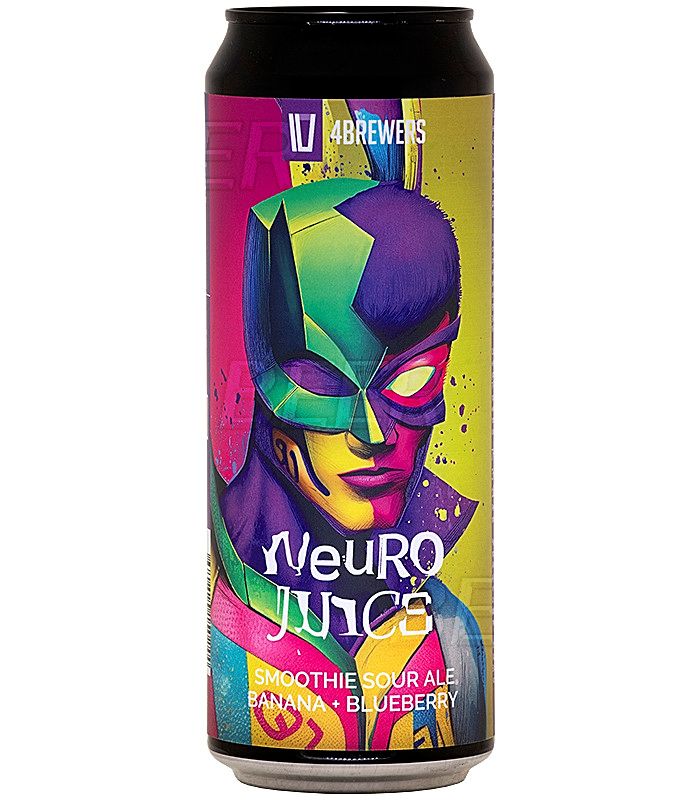 4Пивовара Нейро Сок: Банан, Черника/4Brewers Neuro Juice: Banana, Blueberry 0,45л.*12
