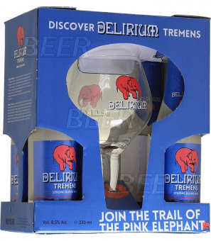 Хюге Делириум Тременс/Huyghe Delirium Tremens (4бут*0,33л.+бокал)