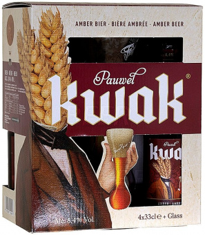 Бостелс Пауэль Квак/Bosteels Pauwel Kwak (4бут.*0,33л.+бокал+дер.под.)