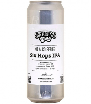 Салденс Сикс Хоп Американ ИПА Б/А/Saldens Six Hops IPA No alco 0,45л.*20