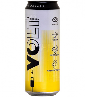 Энергия Вольта [без сахара]/Volt Energy  [sugar free] 0,45л.*24