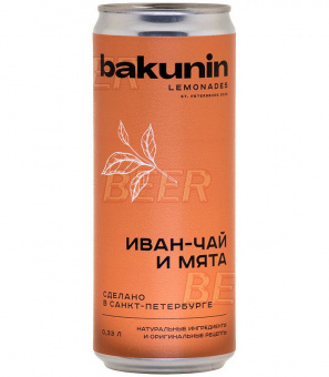 Бакунин Ботаникалс [Иван-Чай и Мята] Б/А 0,33л.*12